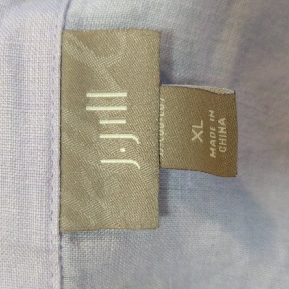 J. Jill Lavender Linen Casual Button-up Long Sleeve Shirt Women's XL - Picture 6 of 8